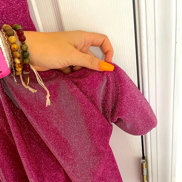 Homecoming dress  MAGENTA PINK SPARKLY - Picture 4 of 5